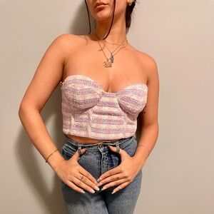 Zara Bouclé Crop Top